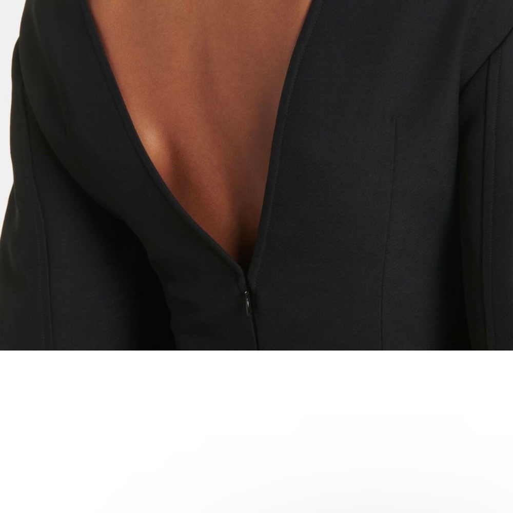 CO Black Wool Blend Midi Dress with Pockets, slit, Sculptural BNWT $1,025 - Picture 9 of 15